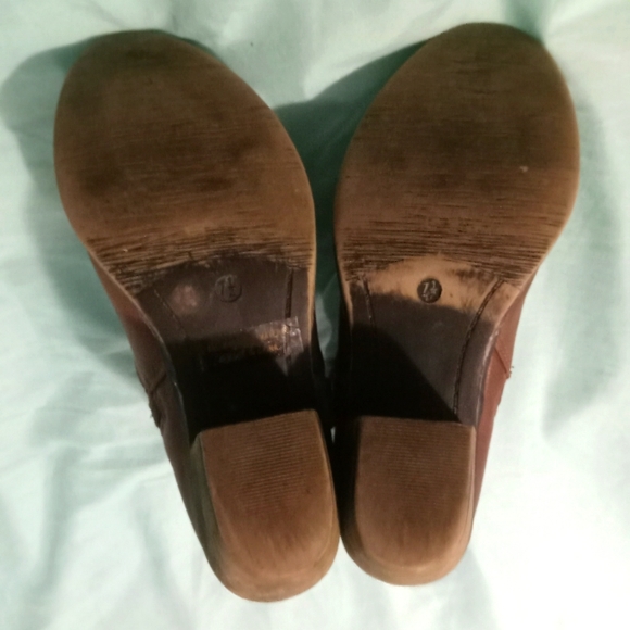 🤎 EUC Womens 1st Kiss Brown Ankle Boots 7.5 & 1/2 Winter Fall Autumn Modern - Picture 4 of 6